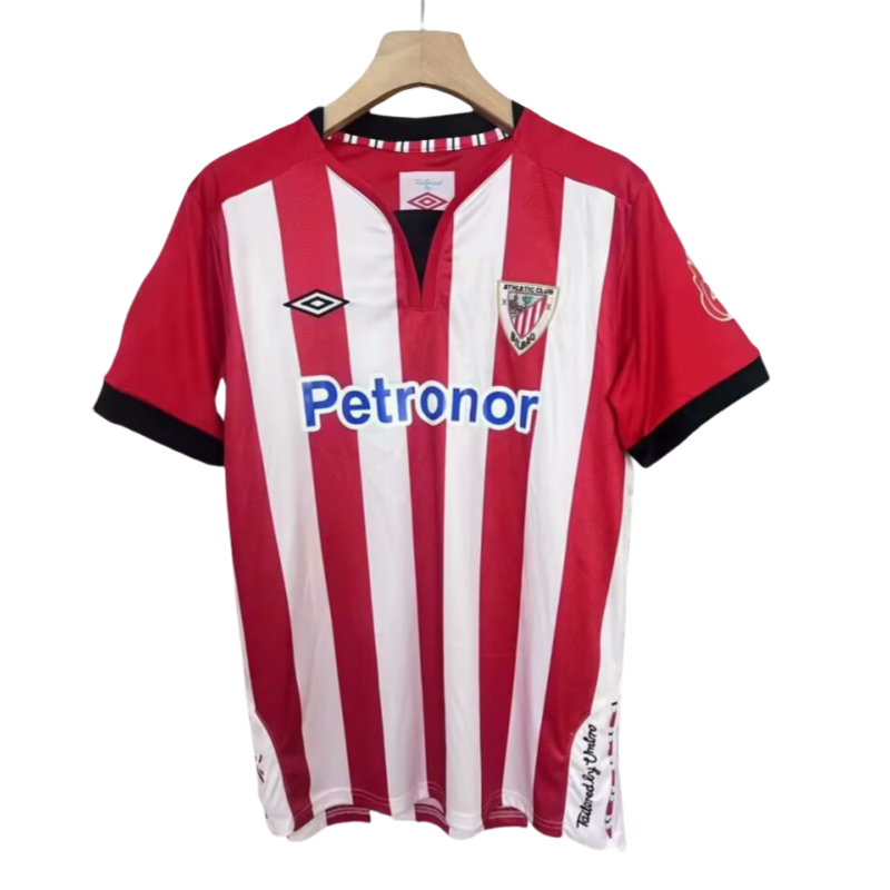 2011-12 Mens Bilbao White Red Home Retro Soccer Jersey