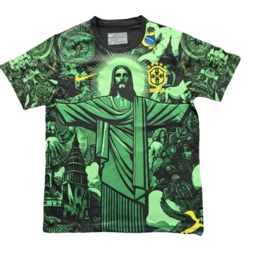 2025-26 Mens Brazil goddess green  Soccer Jersey