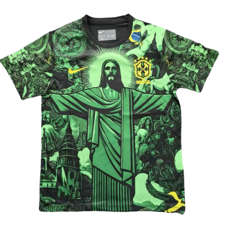 2025-26 Mens Brazil goddess green  Soccer Jersey