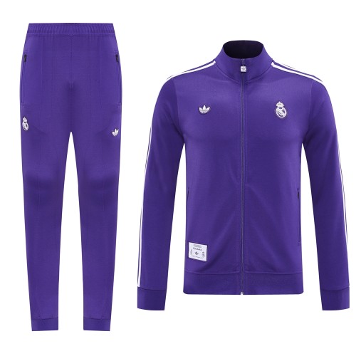 25-26   Real Madrid Kids  Purple  Jacket Tracksuit