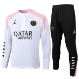 2024-25Mens PSG Player version white Half Pull Tracksuit