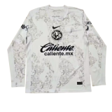 2024-25 Mens Club America Pre match white long sleeved shirt