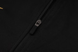 24-25Mens Barcelona black Half Pull Tracksuit