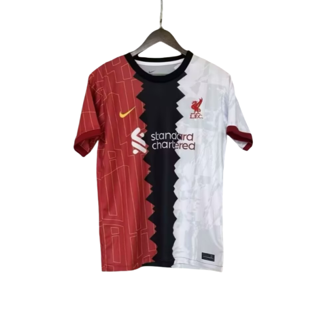 2025-26 Mens LIV Black White Red  soccer  Jersey