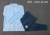 Mens Manchester City half Training Suit light blue  2024/25