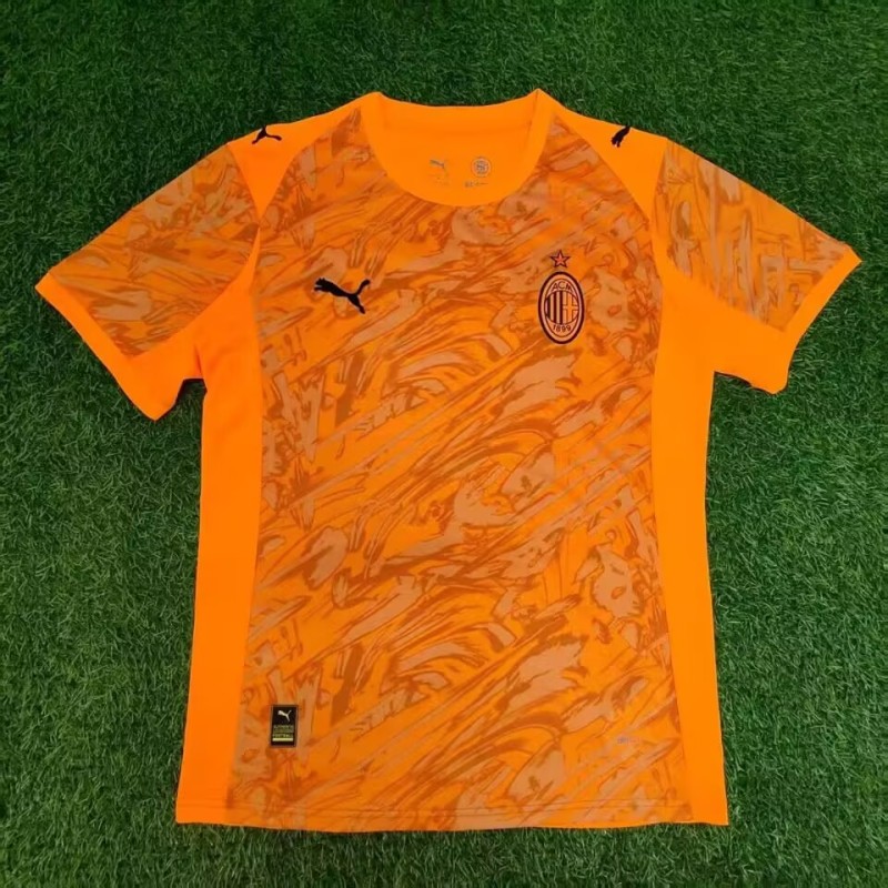 2025-26 Mens AC Milan orange   Third Away Jersey