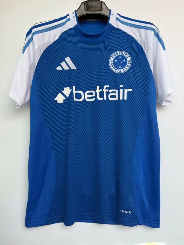 2025-26 Mens Cruzeiro blue home 1:1 Soccer Jersey