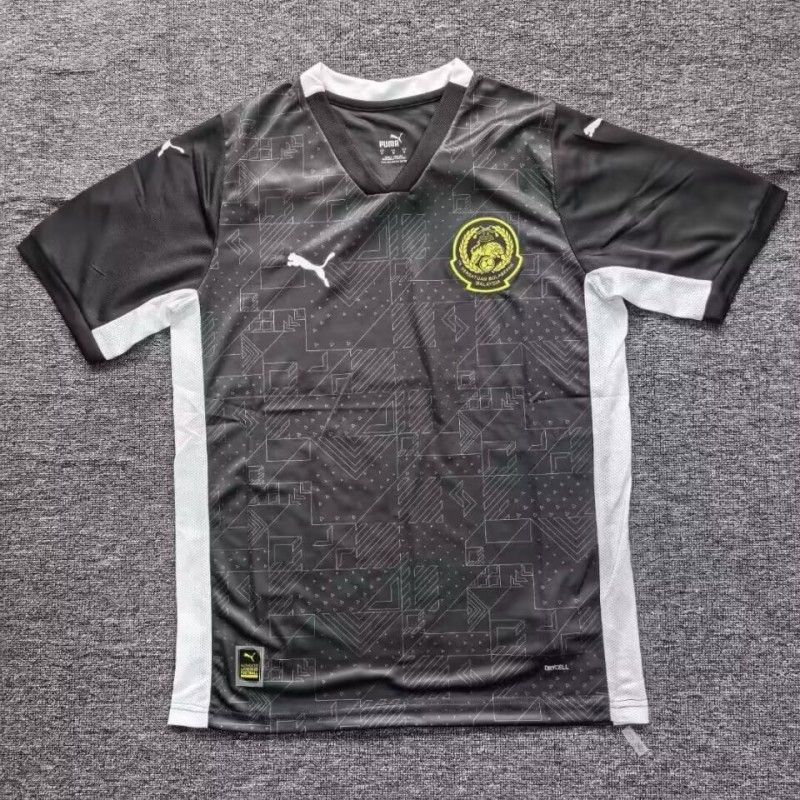 2025-26 Mens Malaysia away black soccer  jersey
