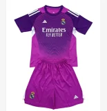 2025-26 Kids Real Madrid purple goalkeeper soccer Jersey
