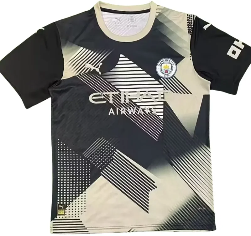2025/26 Mens Manchester City  Black and Yellow Concept Fans Version  soccer Jersey