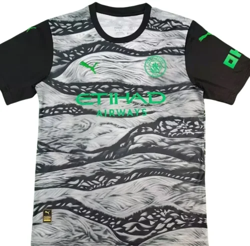 2025/26 Mens Manchester City  Black Grey Concept Edition Fans Version  soccer Jersey
