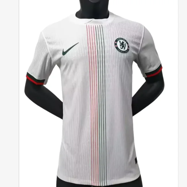 2025-26 Mens Chelsea Player Version  away  white Soccer Jersey