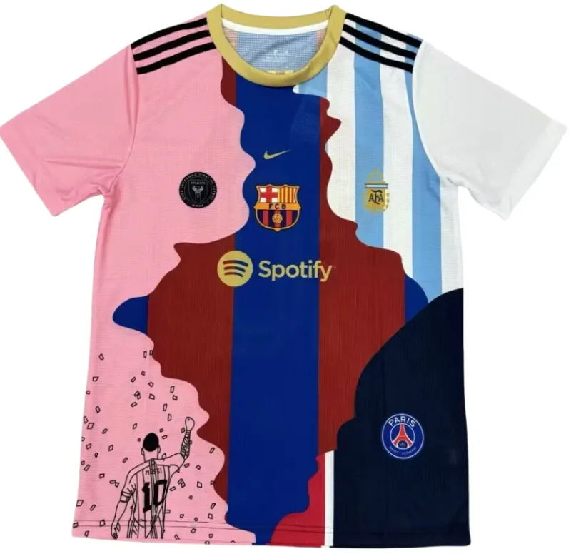 2025-26 Mens Barcelona Messi Commemorative Edition soccer Jersey