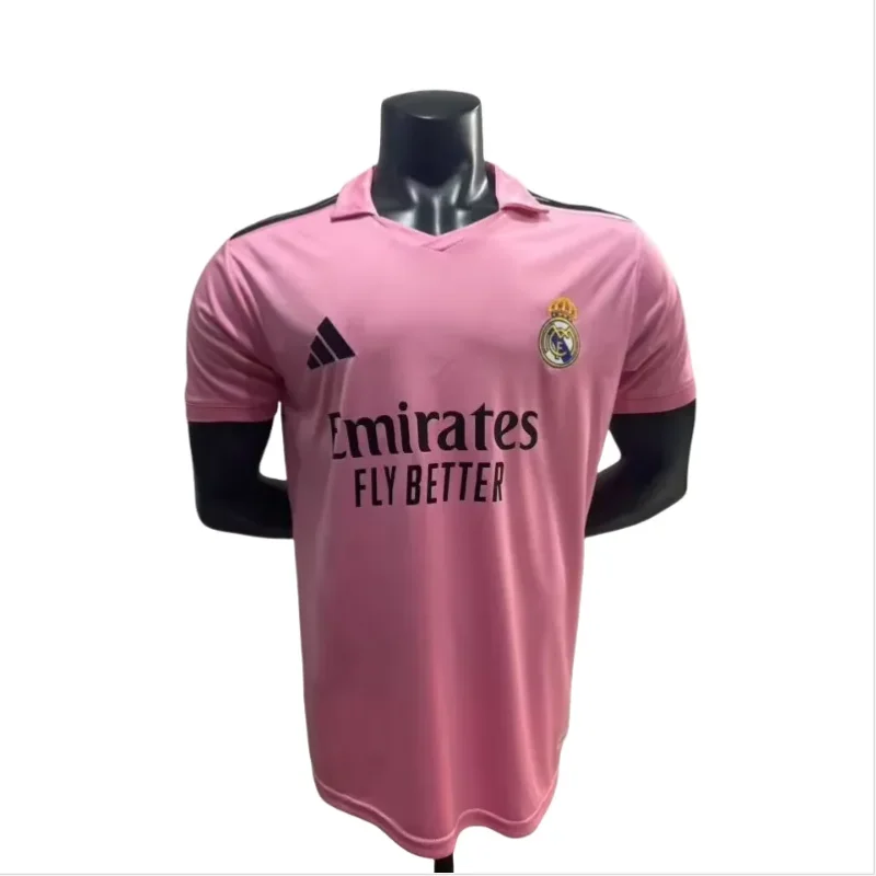 2025-26 Mens Real Madrid Player pink Soccer Jersey