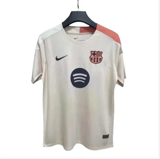2025-26 Mens Barcelona beige soccer Jersey