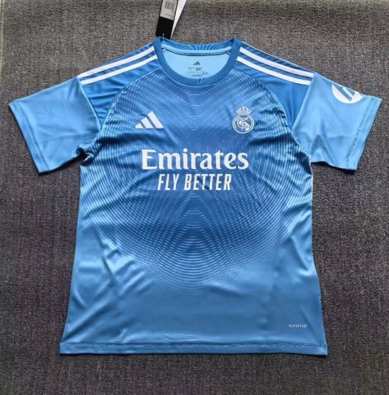2025-26 Mens Real Madrid Goalkeeper Blue Soccer Jersey