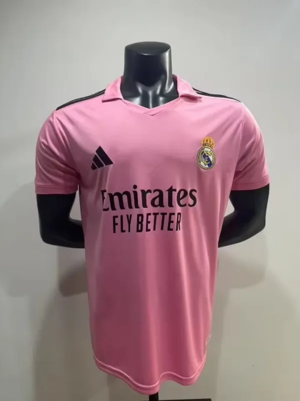 2025-26 Mens Real Madrid Player pink Soccer Jersey