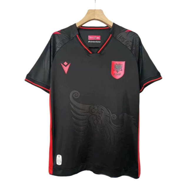 2025-26 Mens  Albania black Third away  Fans Soccer Jersey