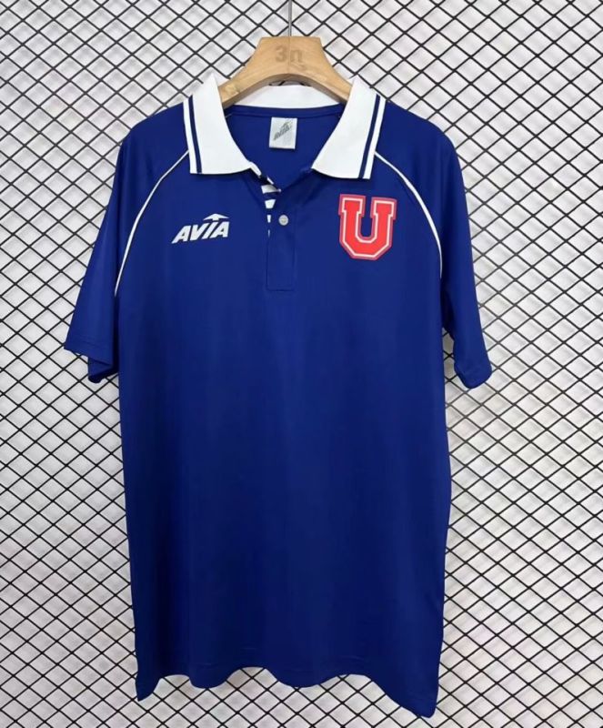 1993 Mens Universidad De Chile blue Home Retro Soccer Jersey