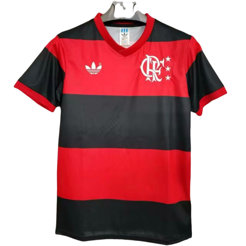 1981 Mens Flamengo red-black Retro Soccer Jersey