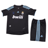 2009-10 Kids Retro Real Madrid black  Away Soccer Jersey