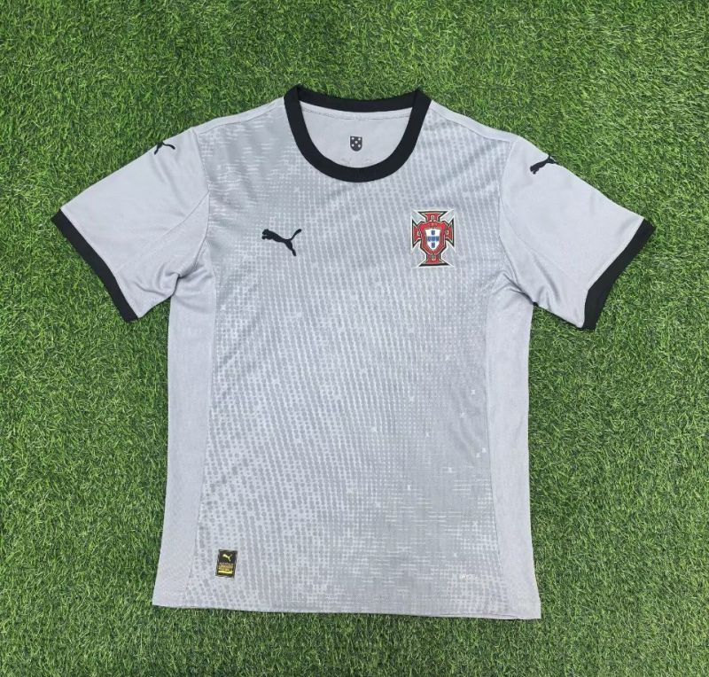 2025-26Mens Portugal grey goalkeeper soccer Jersey