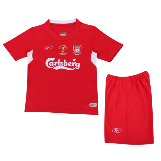 2004-05 Kids Retro LIV red  Home Soccer Jersey