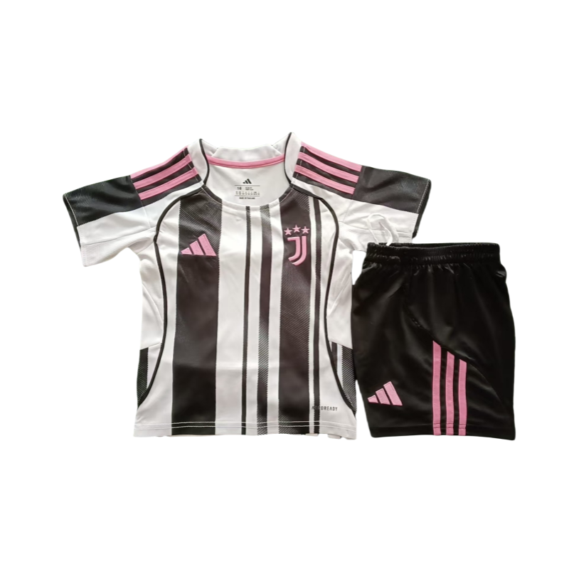 2025-26 Kids Juventus home Soccer Jersey