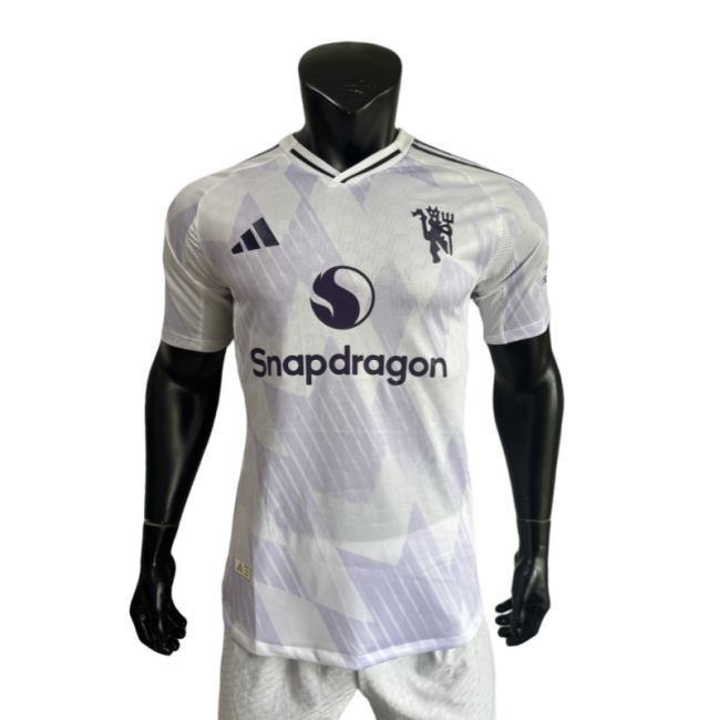 2025-26  Mens Manchester United  white Away Player version Soccer Jersey