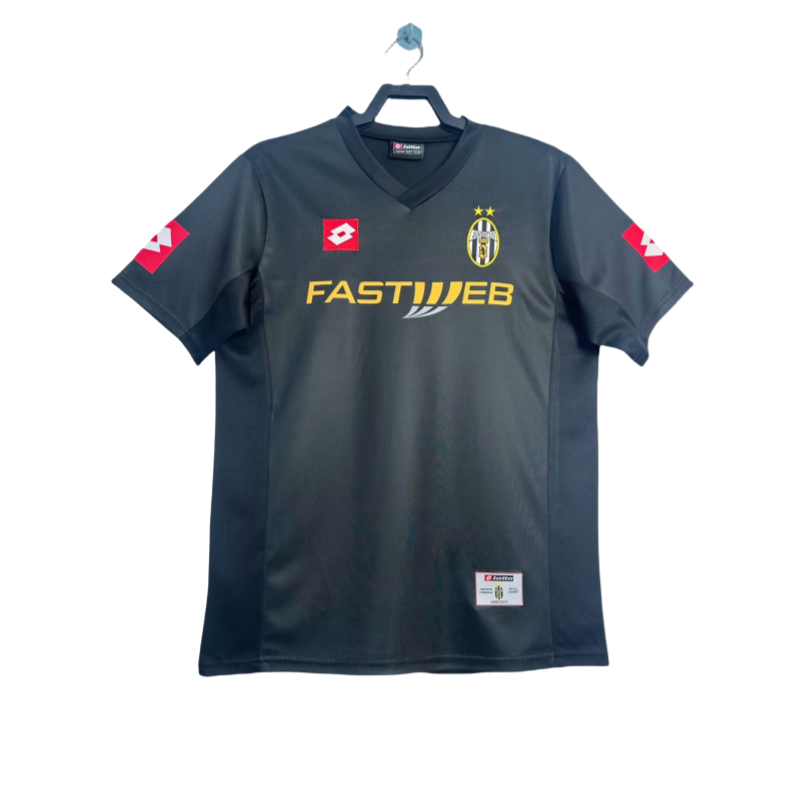 2001-02 Mens Juventus Retro Away black Soccer Jersey