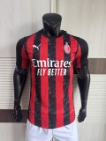 2025-26   Mens AC Milan red-black  Home Player  Soccer Jersey