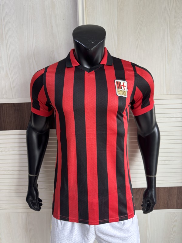 2025-26 Mens AC Milan player 125th Years Black red Jersey