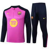 2025-26 Kids Barcelona Half Pull  Training  Purple