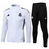 25-26 Mens Real Madrid  Kids White  Jacket Tracksuit