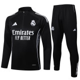 24-25Mens Real Madrid  black  Half Pull Special Edition