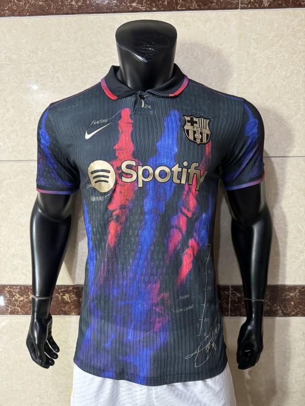 2025-26 Mens Barcelona special Player  version black soccer Jersey
