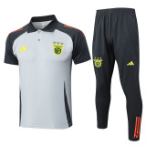 24-25  Mens Benfica  grey Polo Training Short Suit