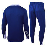 2024-25 Mens PSG Colorful Blue Half Pull Tracksuit