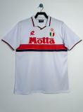 1993-94 Mens AC Milan Retro White  Away Soccer Jersey