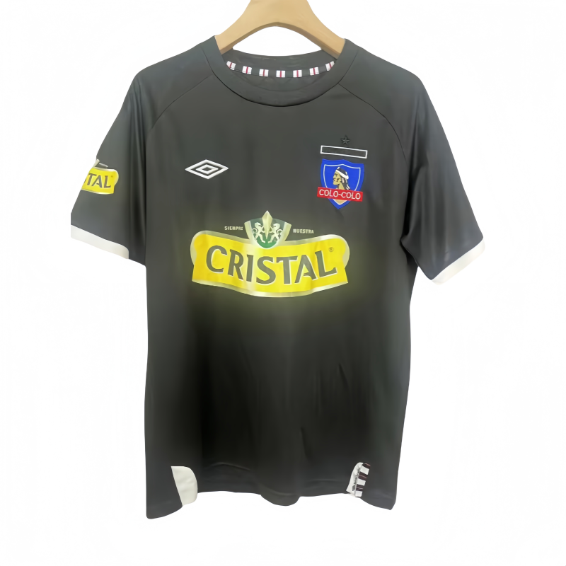 2011 Mens Colo-Colo black  Away Retro Soccer Jersey