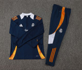 2024/25 Mens Real  Madrid royal blue Half-pull Training Suit