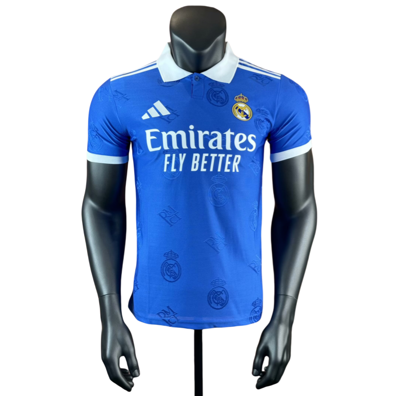 2025-26 Mens Real Madrid blue Player  Soccer Jersey