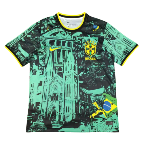 2025-26 Mens Brazil green Special Edition Fans Soccer Jersey