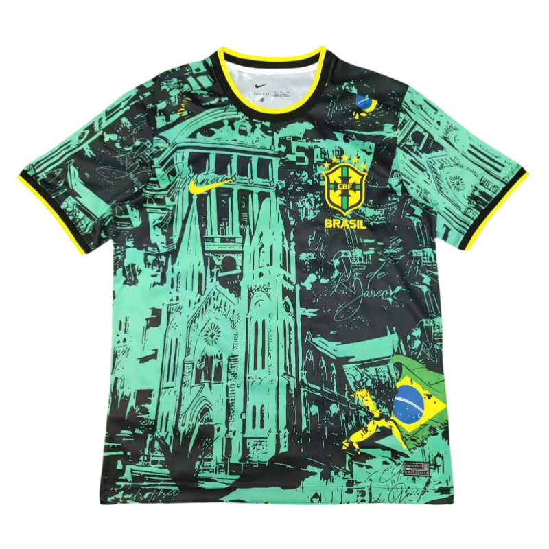 2025-26 Mens Brazil green Special Edition Fans Soccer Jersey
