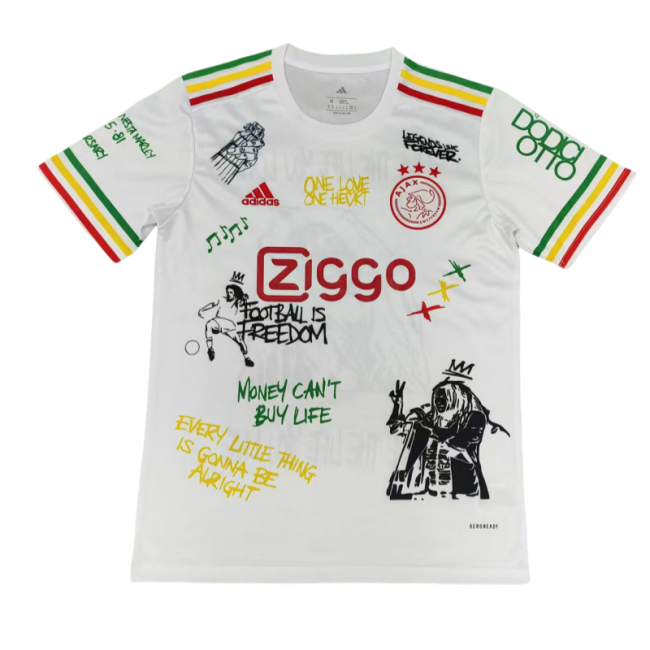 2025-26 Mens  Ajax Upper white Graffiti board Soccer Jersey