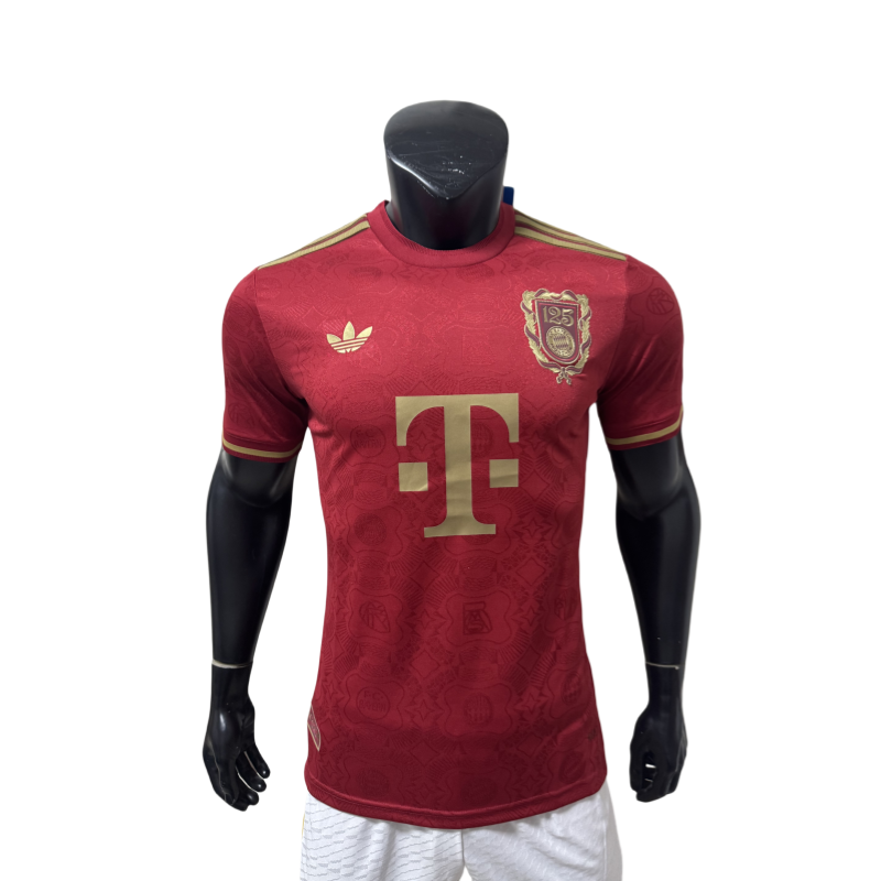 2025-26 Mens Bayern Munich  red  125th anniversary Player Version  Soccer Jersey