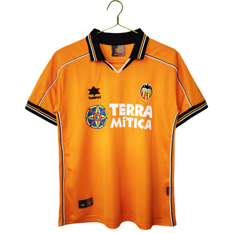 1999-2000 Mens Valencia away Retro Soccer Jersey