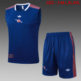 2024/25 Mens Arsenal  royal blue Vest Short traning suit