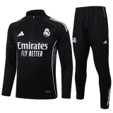 2024/25 Kids Real Madrid black Half Pull  Training Suit