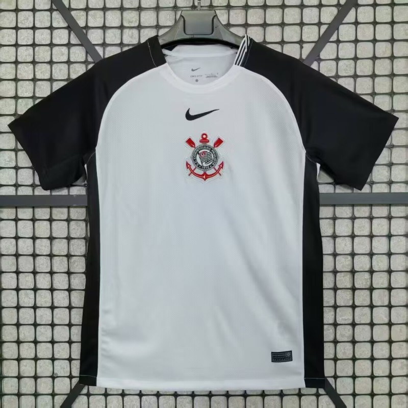 2025-26 Mens Corinthians  white Soccer Jersey